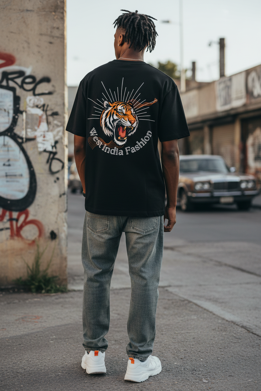 WIF Signature Black Cotton Stretch T-shirt