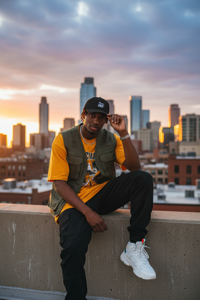 Player One BaseBall Cap Black