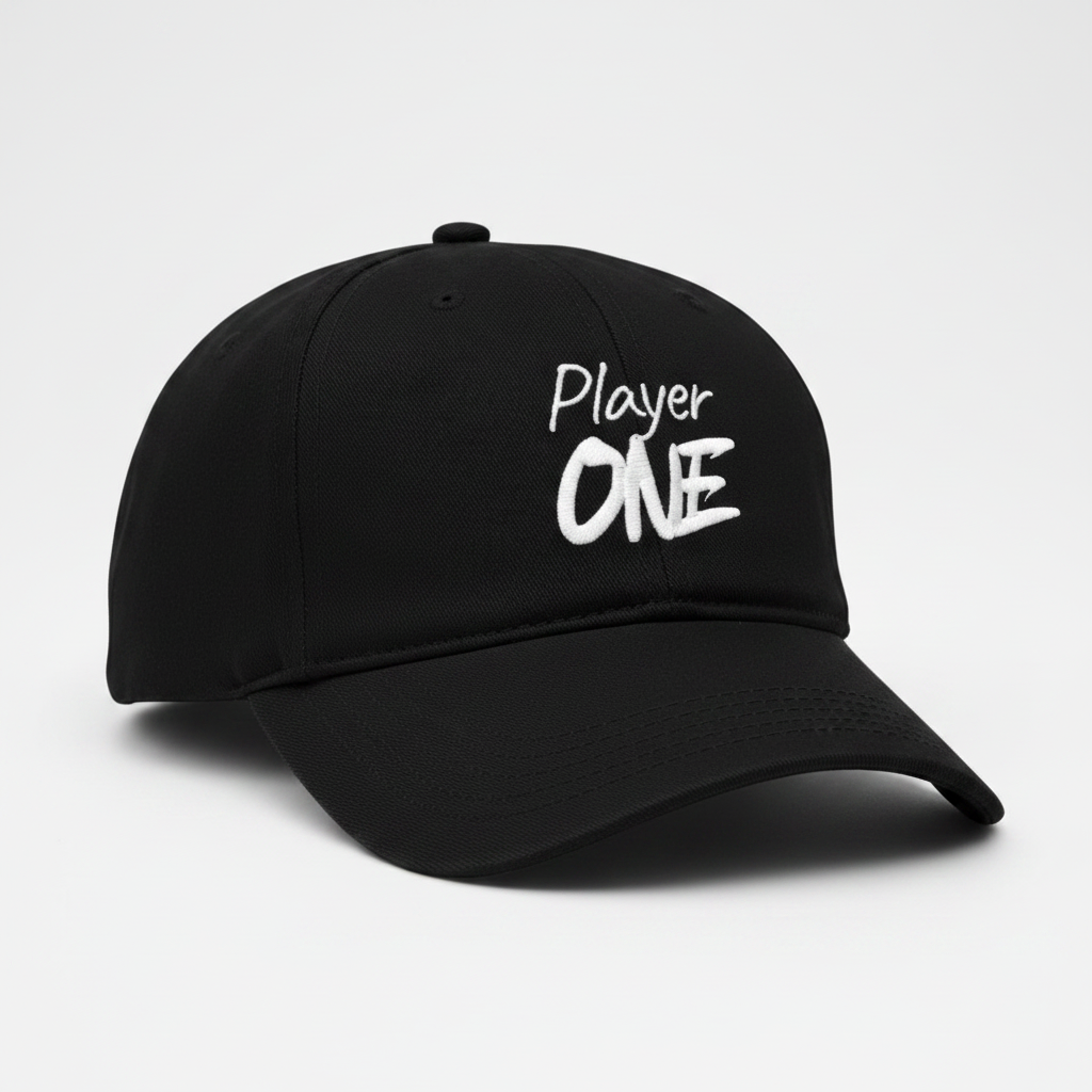 Player One BaseBall Cap Black