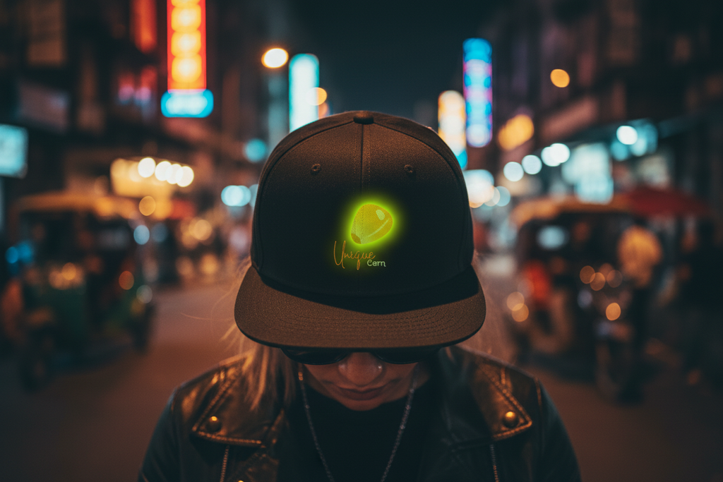 Unique Corn Glow in the Dark Snapback Cap