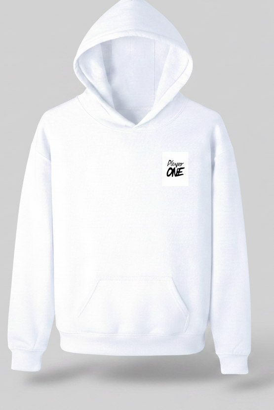Player One White Pullover Hoodie