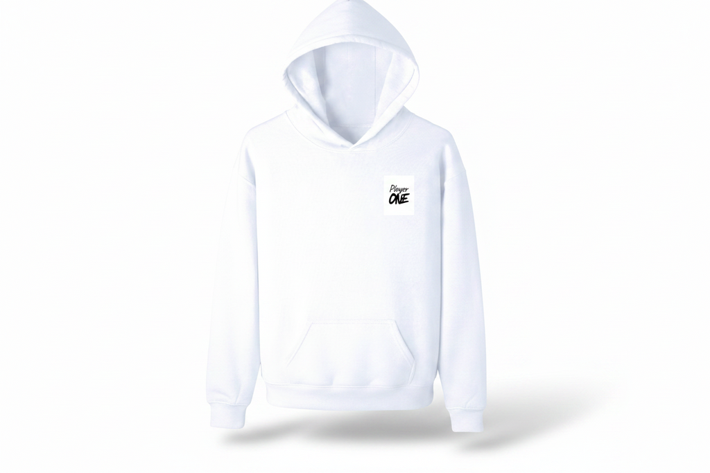 Player One White Pullover Hoodie