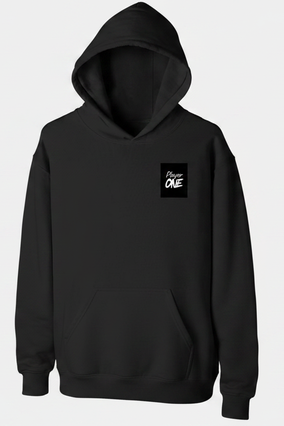 Player One Black Pullover Hoodie