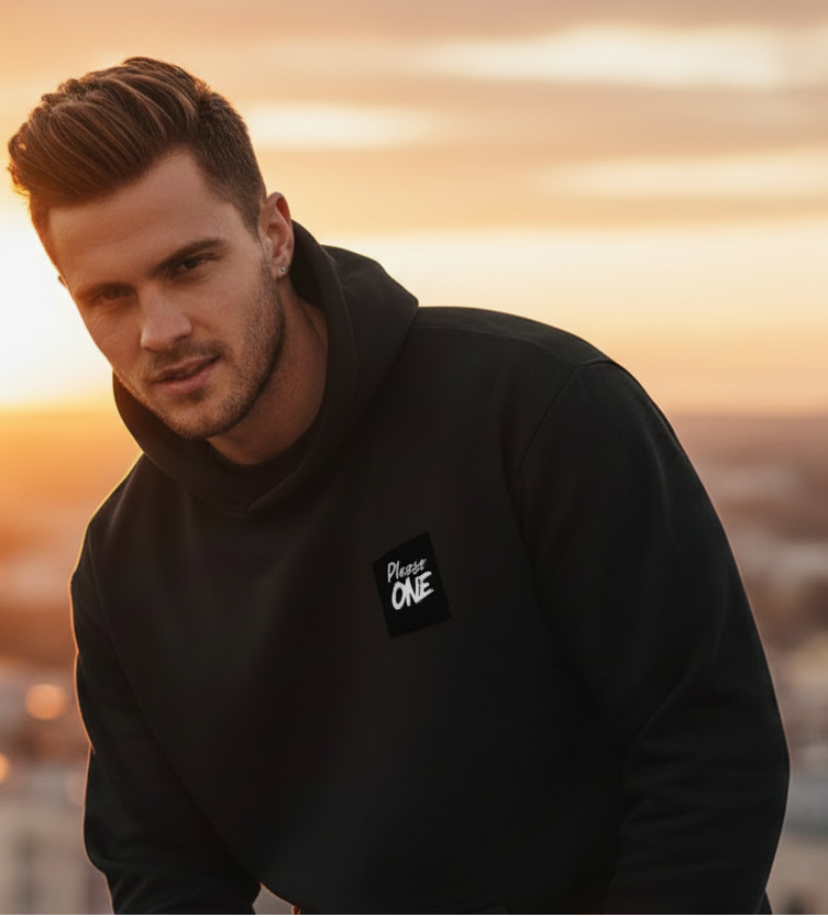 Player One Black Pullover Hoodie