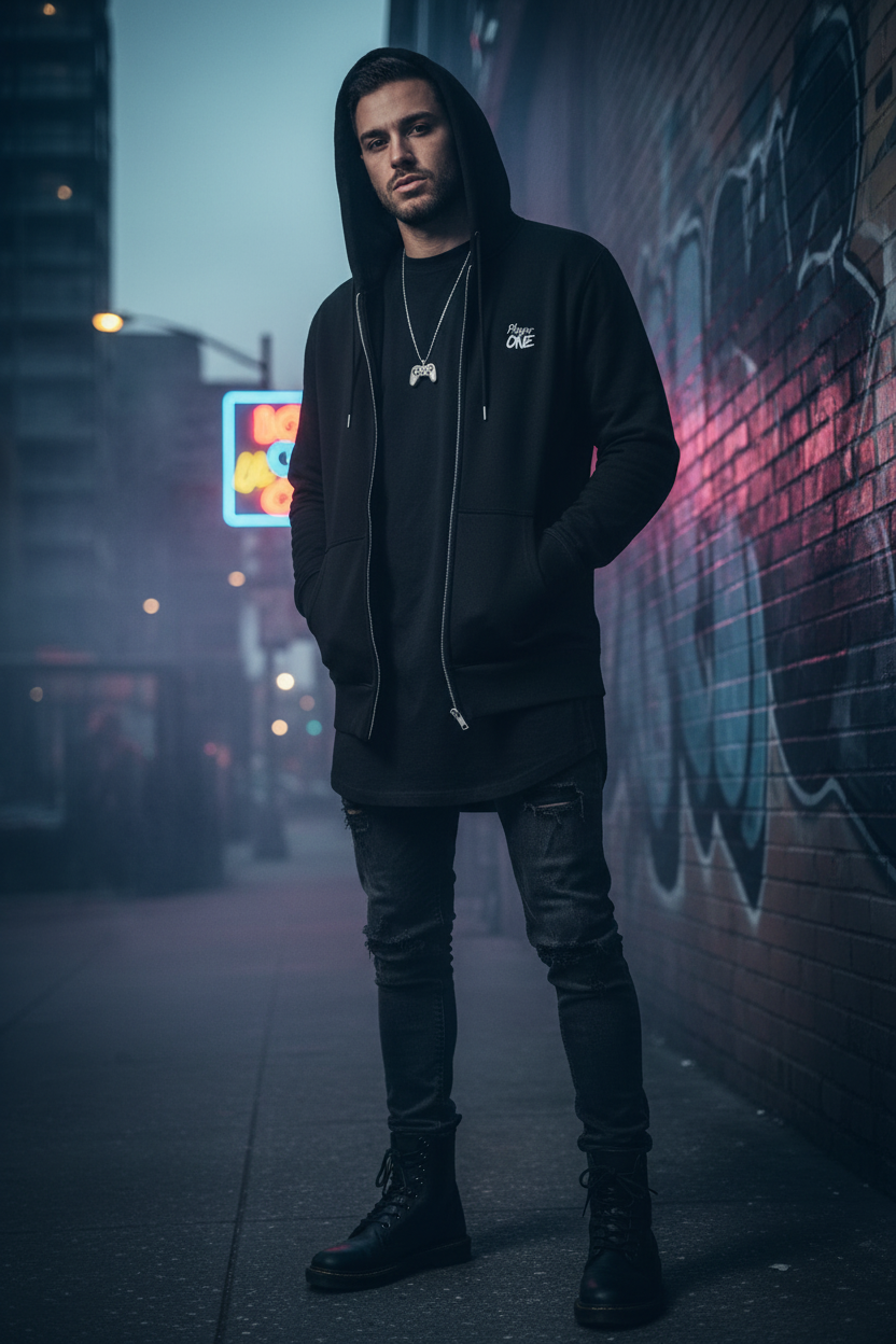 Player One Unisex Zip Hoodie