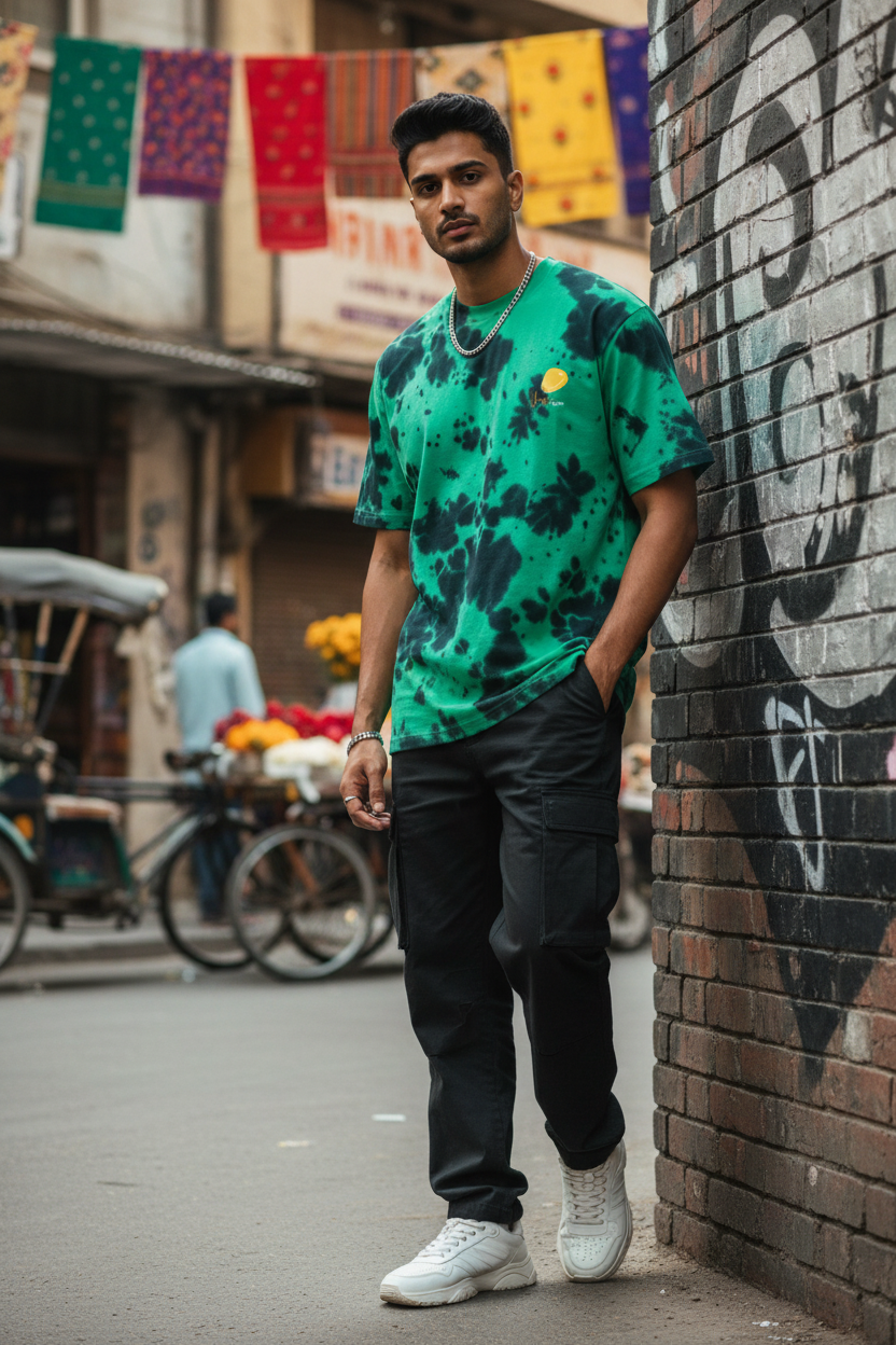Unique Corn Unisex Tie Dye Oversized T-Shirt