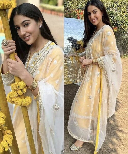 Sara Ali Khan Look Alluring in a Yellow Kurta Set!