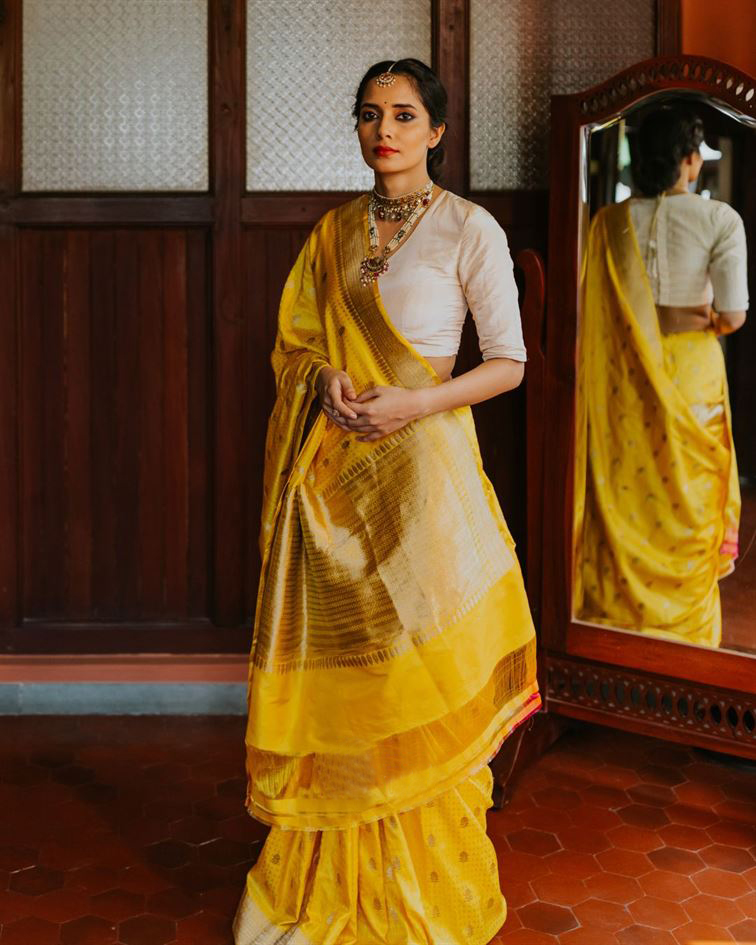 Yellow Silk Saree 