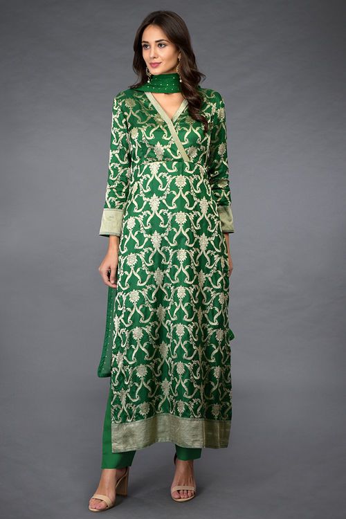 Handwoven banarasi dress