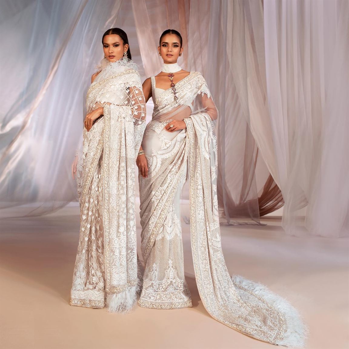 mystique of classic white saree