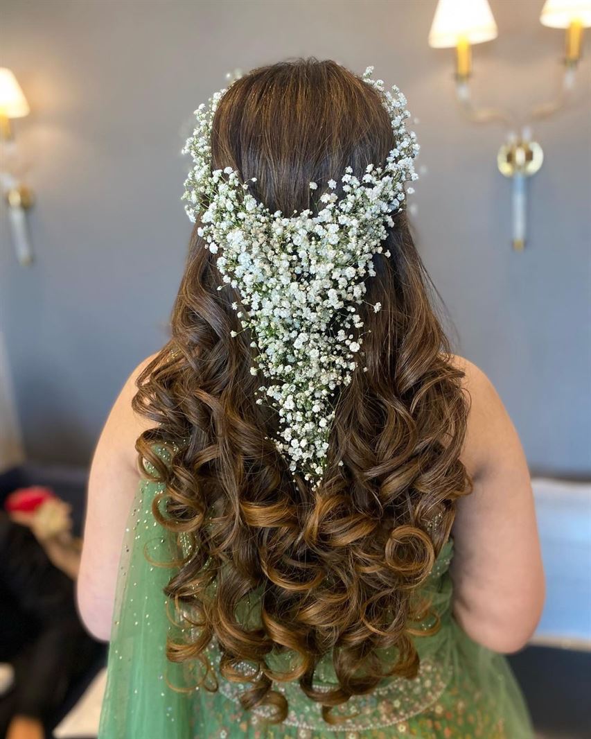 Bridal open hair Hairstyle 