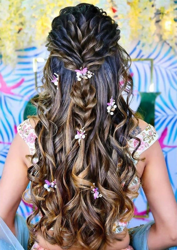Bridal open Hair Hairstyle For Modern Bride
