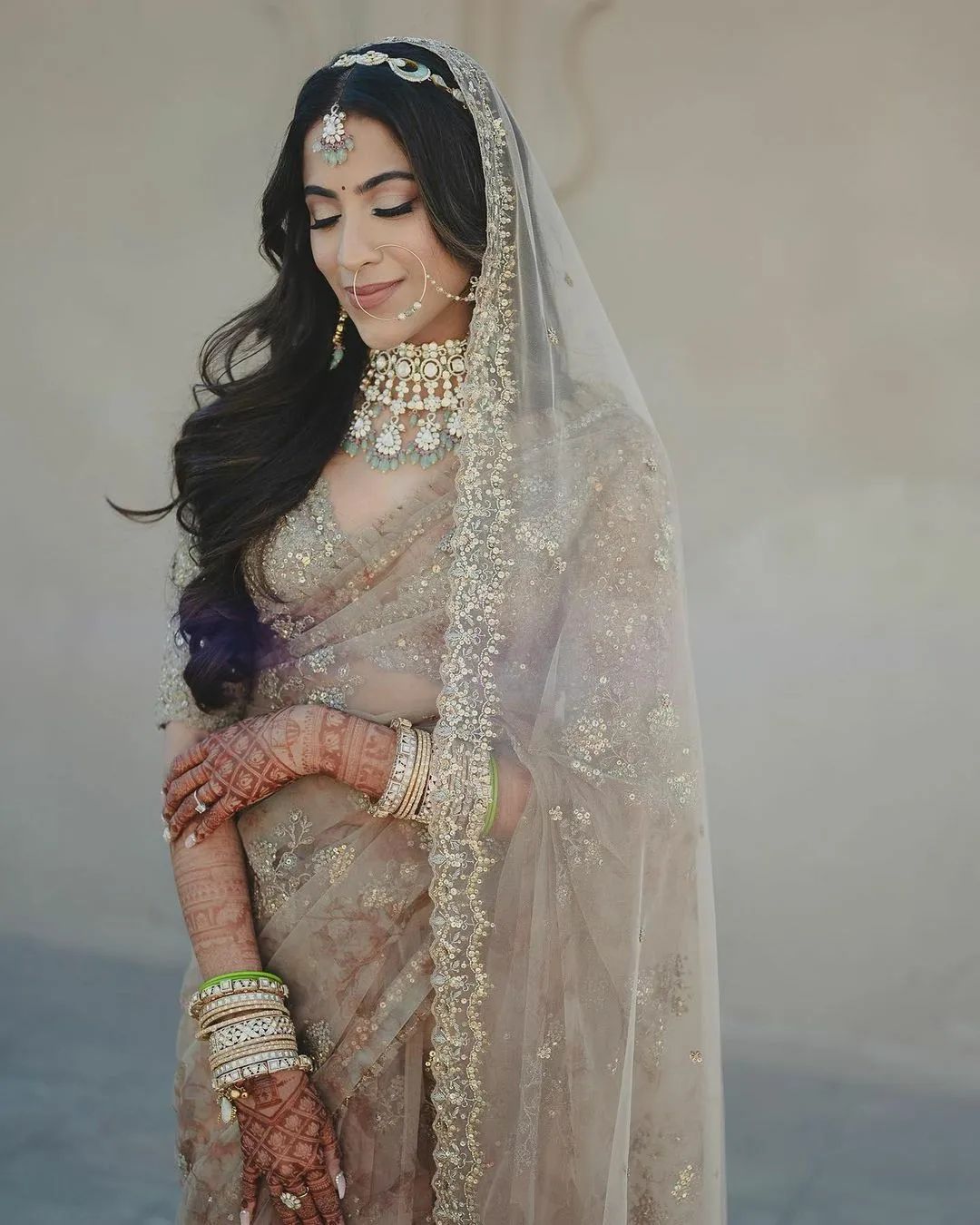 Off White Color Fully Embroidered Bridal Saree
