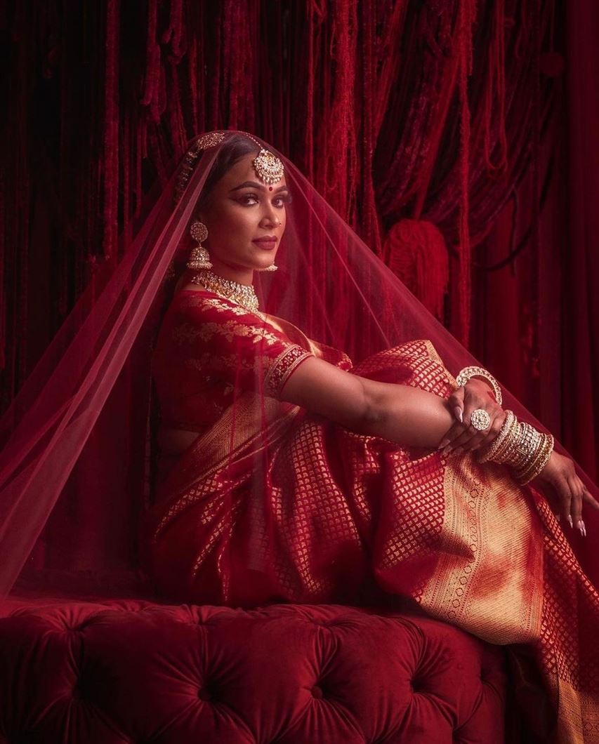Red color Bridal Saree